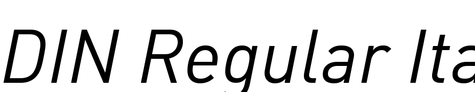 DIN Regular Italic cкачати шрифт безкоштовно